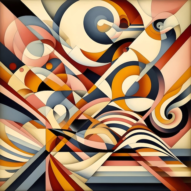 Fondo colorido abstracto con diseño de círculos y líneas para tarjetas de felicitación