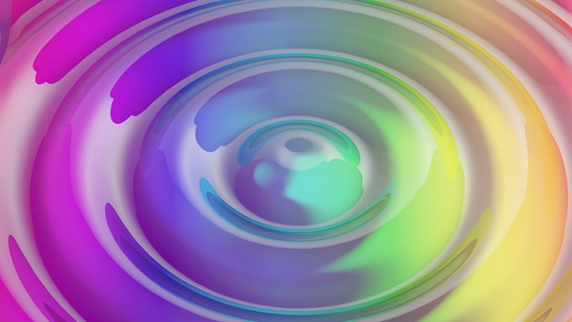 Fondo colorido del arco iris del material de cristal de la forma abstracta de la ondulación. imagen para presentación. Ilustración de renderizado 3D.