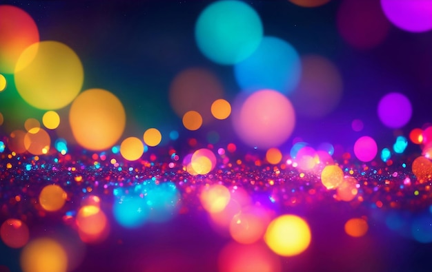 Fondo colorido del arte del bokeh Ilustración generativa de AI