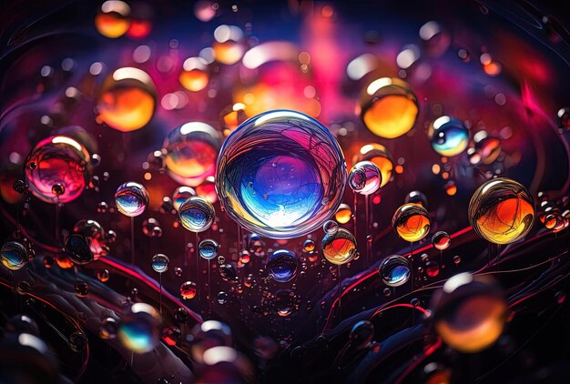 el fondo colorido con burbujas en él en el estilo de la fotografía ultravioleta de erik jones