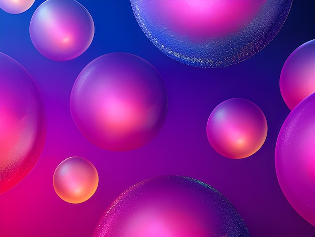Un fondo colorido con burbujas