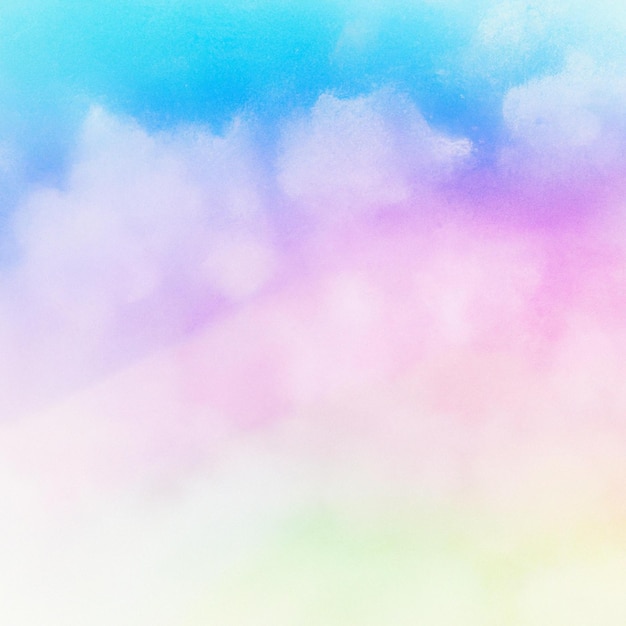 Foto un fondo colorido con cielo y nubes en colores pastel.