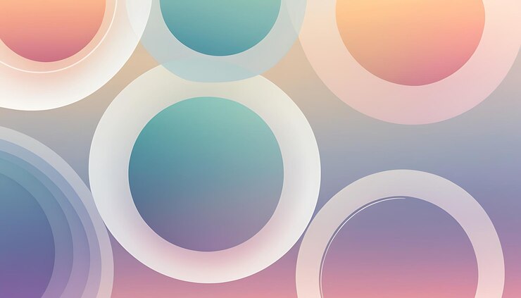 Foto un fondo colorido con círculos como círculos y un color rosa y azul