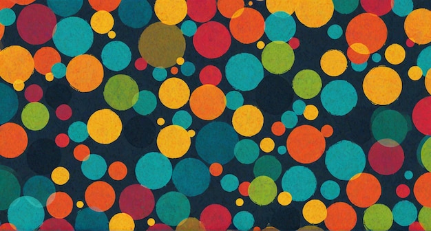 un fondo colorido con círculos como círculos y puntos