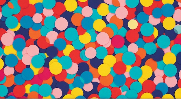 un fondo colorido de círculos con diferentes colores y formas