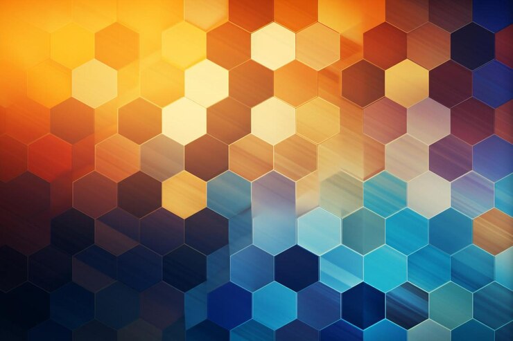 Foto un fondo colorido con un color azul y naranja
