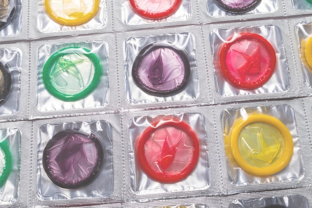 Fondo colorido condones
