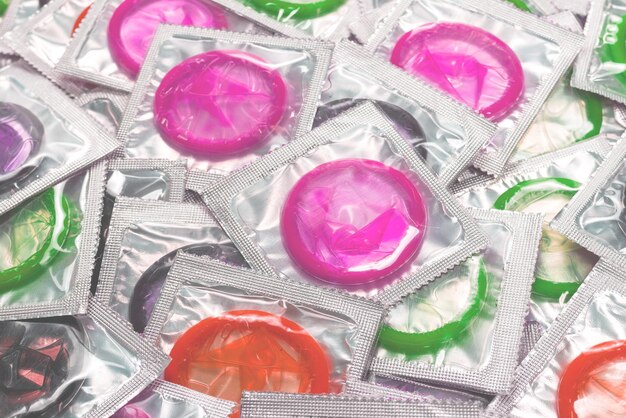 Fondo colorido condones