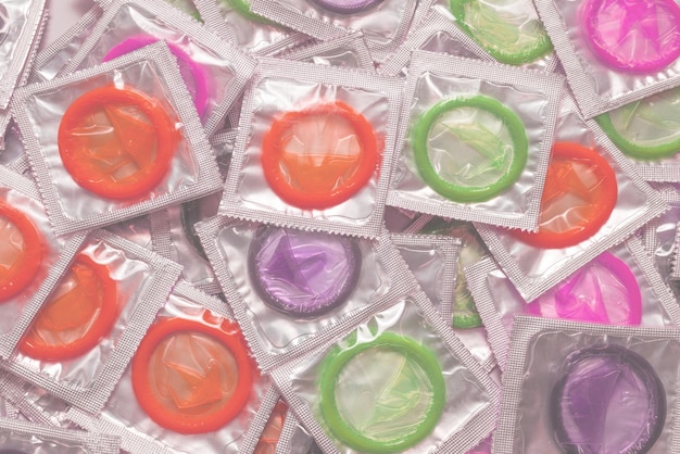 Fondo colorido condones