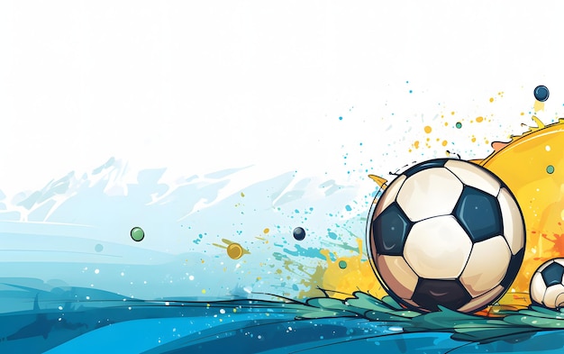 Foto fondo colorido de los deportes del fútbol de la ilustración