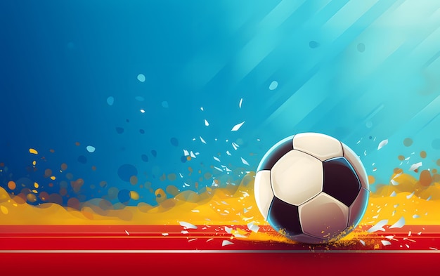 Foto fondo colorido de los deportes del fútbol de la ilustración