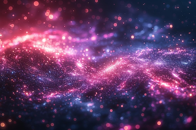 Un fondo colorido con estrellas y luces borrosas