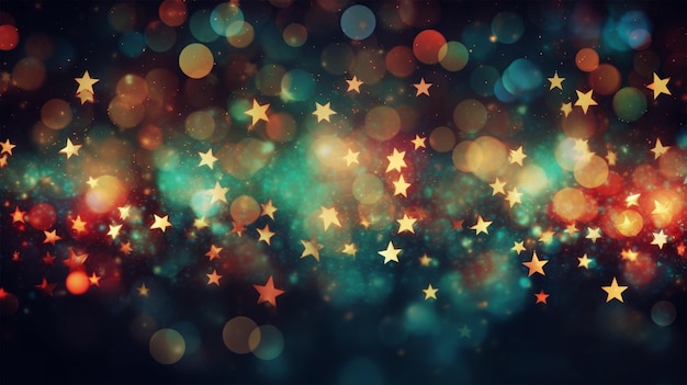 Un fondo colorido con estrellas y las palabras "navidad" en él