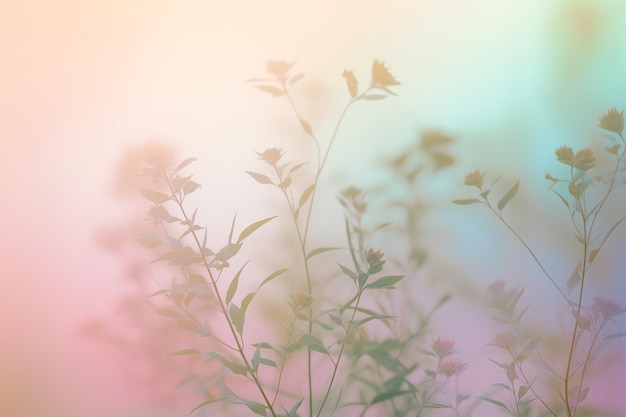 Foto un fondo colorido con una flor en primer plano