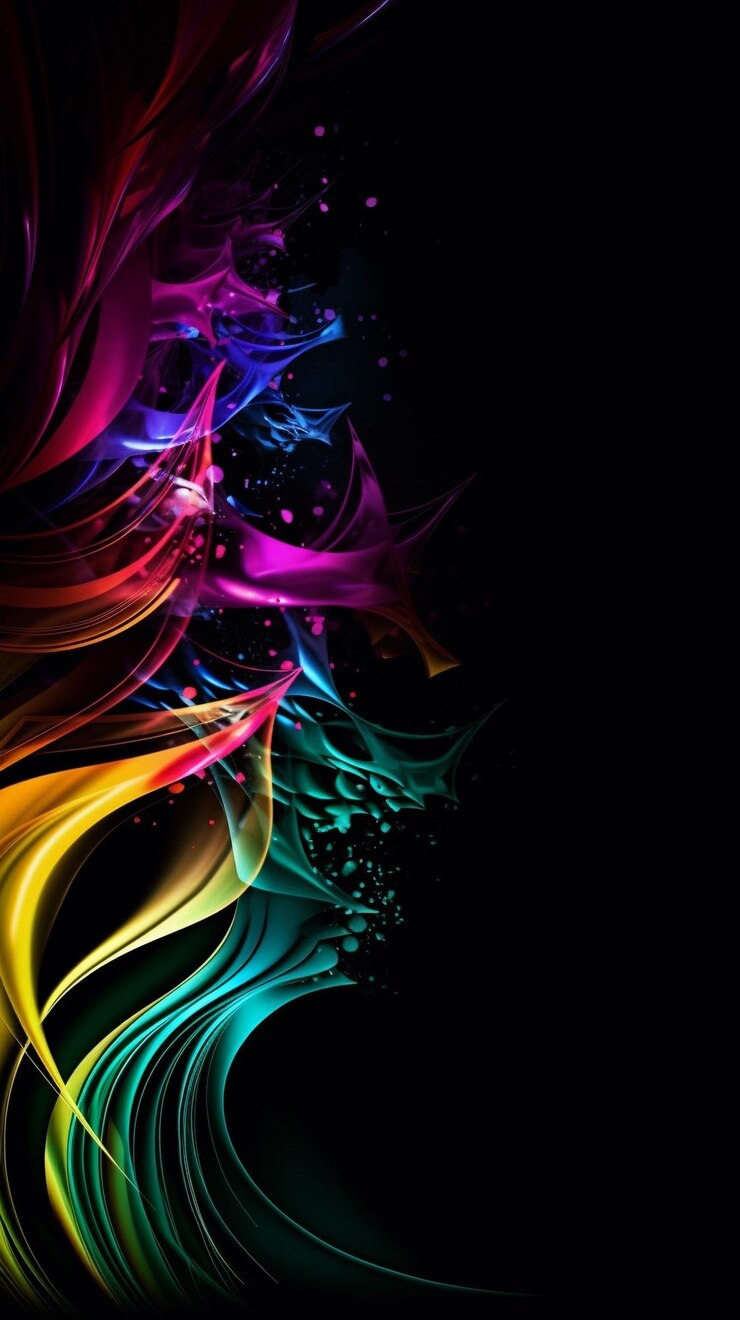 Fondo colorido con un fondo negro