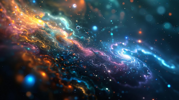 un fondo colorido de una galaxia con estrellas y estrellas