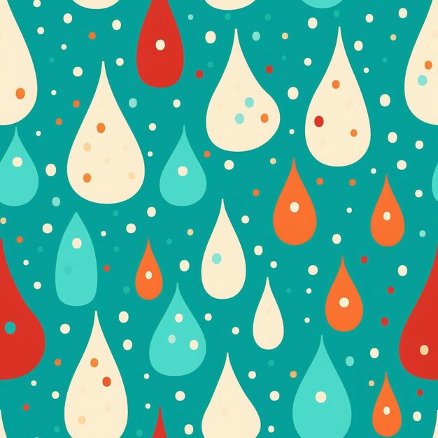 Un fondo colorido con una gota de agua y las palabras "lluvia" en él.