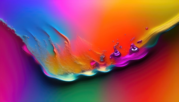 Un fondo colorido con una gota de agua