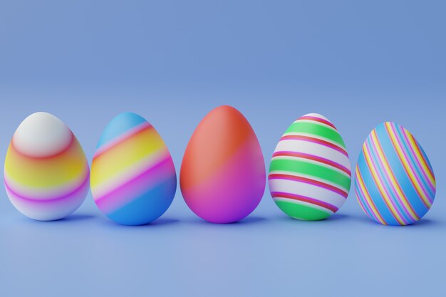 Fondo colorido de los huevos de Pascua para el día de Pascua