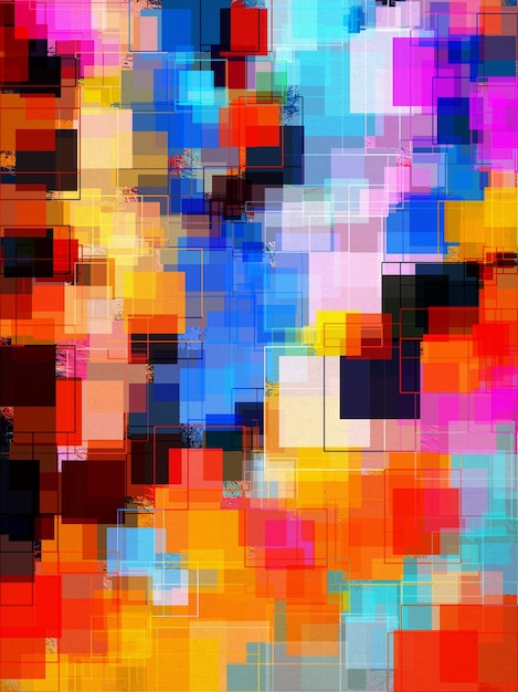 un fondo colorido con una imagen colorida de una persona en el medio