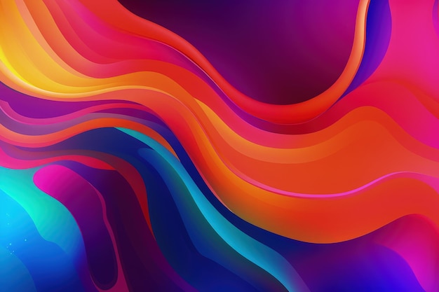 Un fondo colorido con líneas onduladas IA generativa