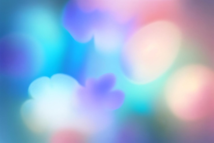 Foto un fondo colorido con una luz borrosa en el centro.