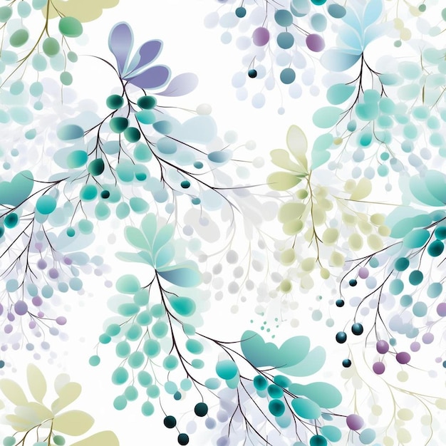 Un fondo colorido con motivos florales y la palabra primavera.