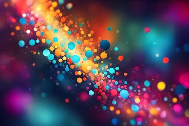 Un fondo colorido con muchos círculos pequeños de diferentes colores