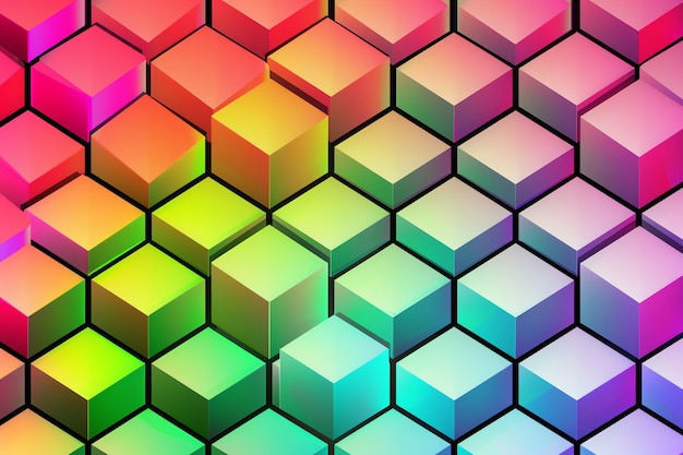 un fondo colorido con muchos cuadrados de colores y la palabra arco iris