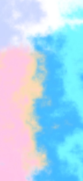 un fondo colorido con una nube rosa y el cielo azul