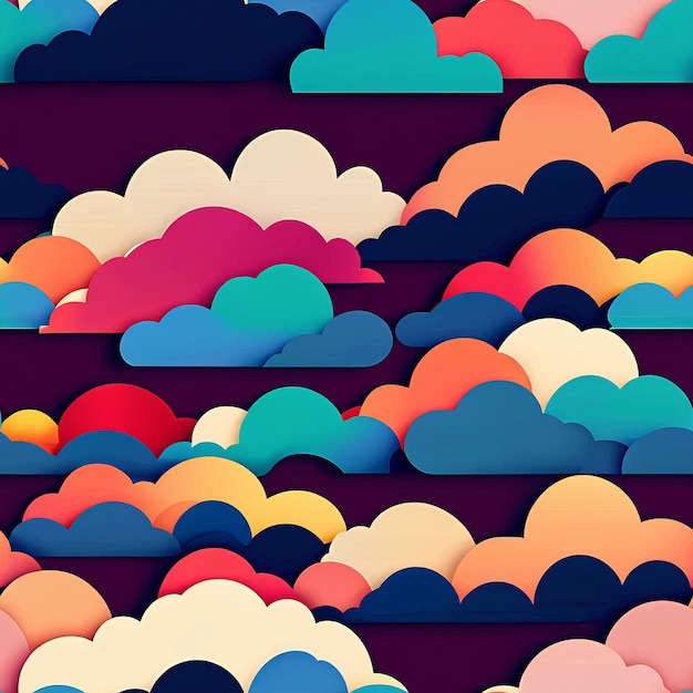 un fondo colorido con nubes