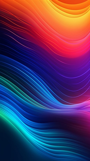 Un fondo colorido con una ola colorida.