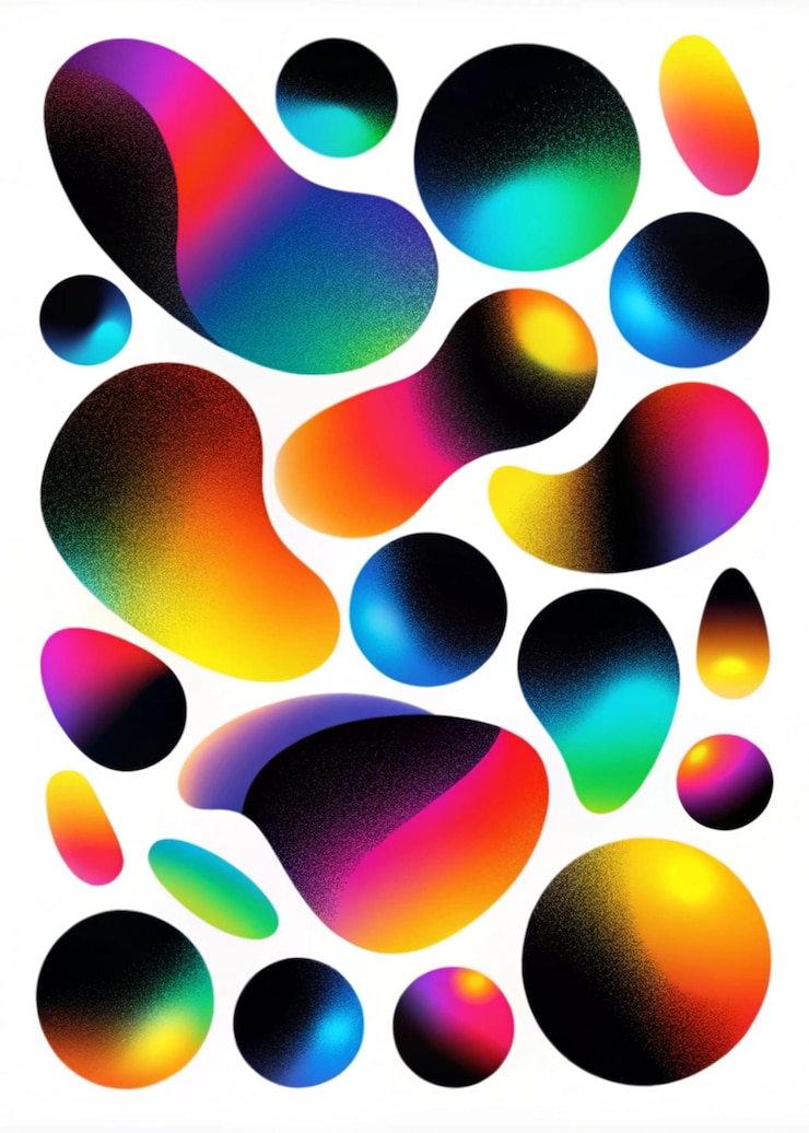 Foto un fondo colorido con un patrón de colores arco iris