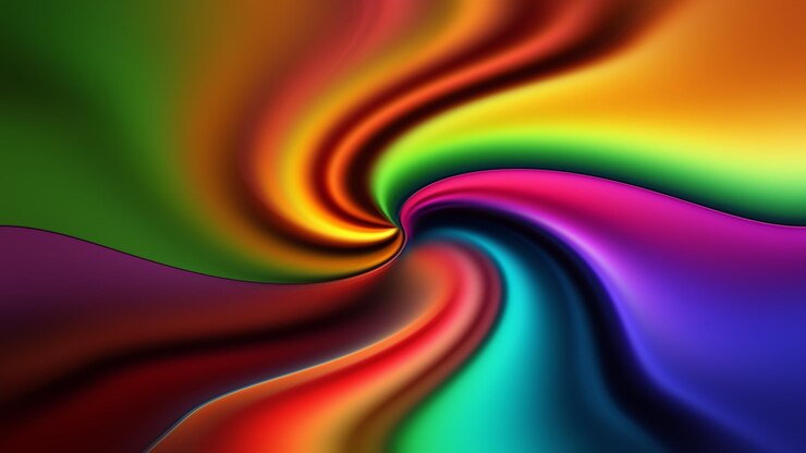 Foto un fondo colorido con un patrón en espiral.