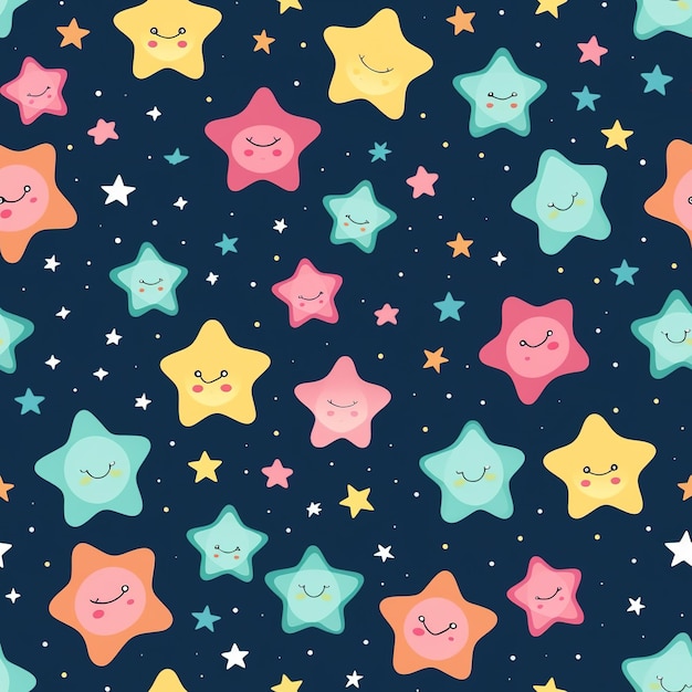 Un fondo colorido con un patrón de estrellas