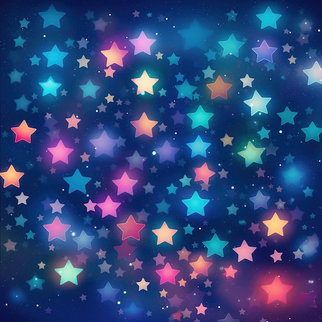 Un fondo colorido con un patrón de estrellas