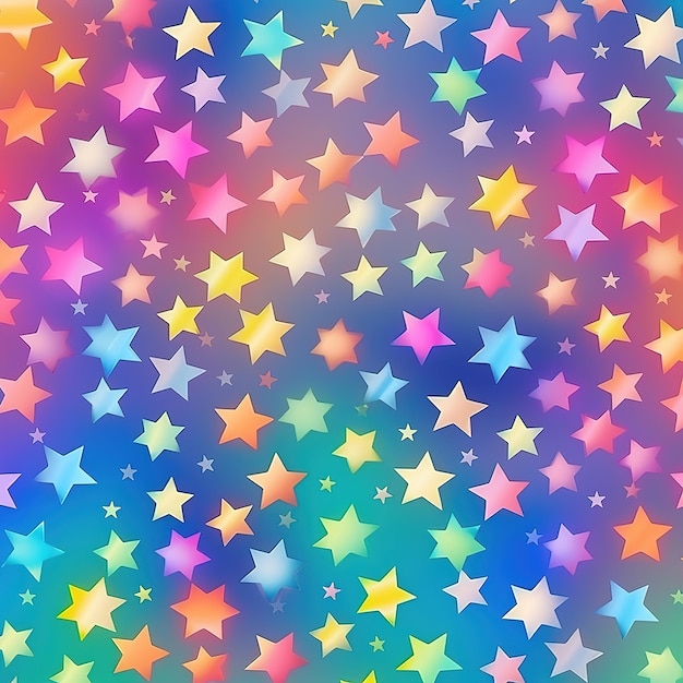 Un fondo colorido con un patrón de estrellas