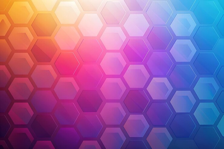 Foto fondo colorido con un patrón de hexágonos