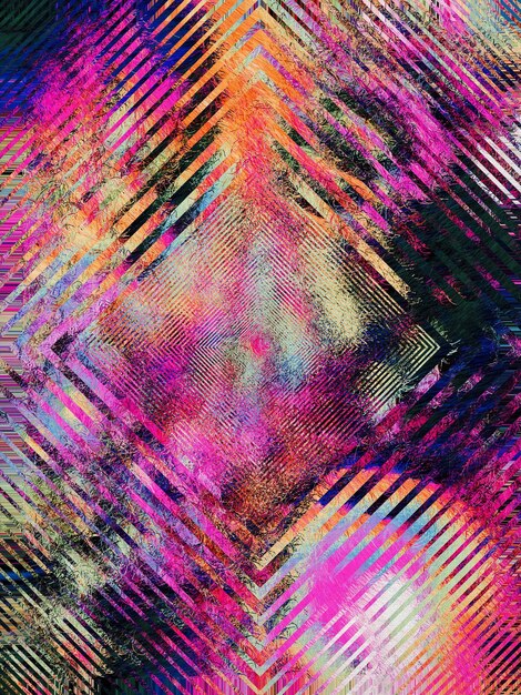 un fondo colorido con un patrón de líneas y un cuadrado