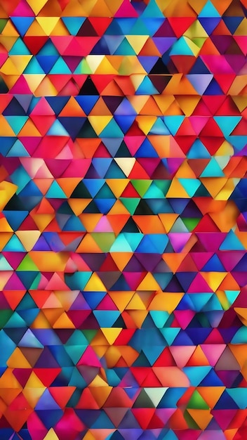 Foto fondo colorido con un patrón de triángulo