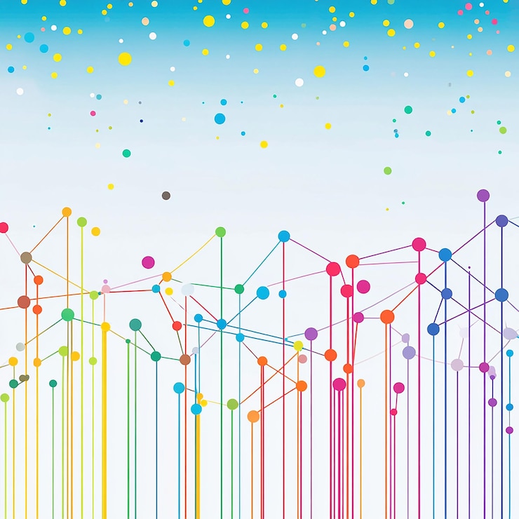 Foto fondo colorido con patrones y texturas geométricas