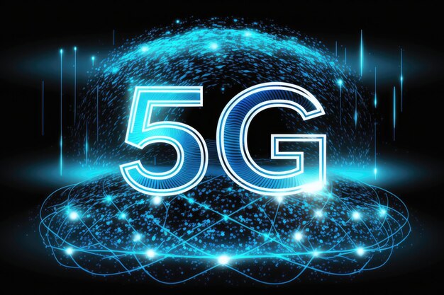 Fondo colorido de tecnología 5G