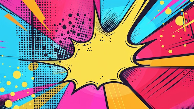 Foto fondo cómico ilustración de dibujos animados de estilo pop art