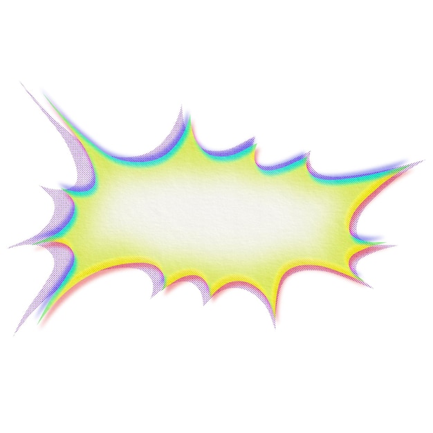 Fondo de cómics en colores brillantes del arco iris con puntos sombra como una explosión suave oldschool clip art en s
