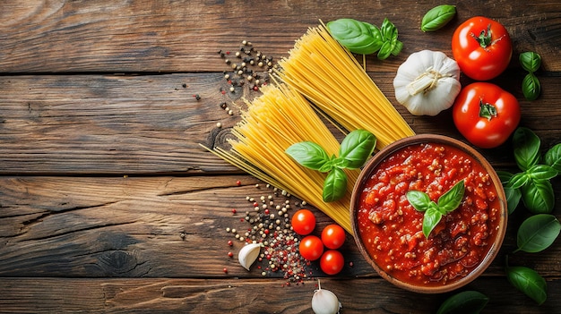 Fondo de comida Fondo de comida italiana con pasta ravioli tomates aceitunas y albahaca