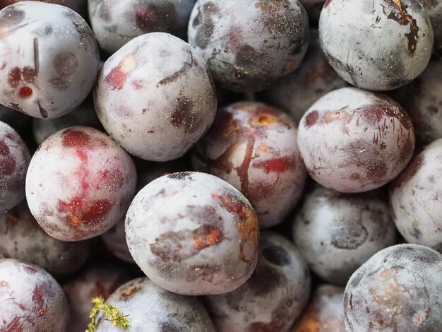 Fondo de comida de fruta de ciruela pasa