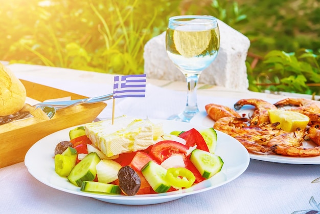 Fondo de comida griega