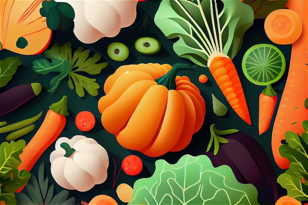 Fondo de comida de ilustración