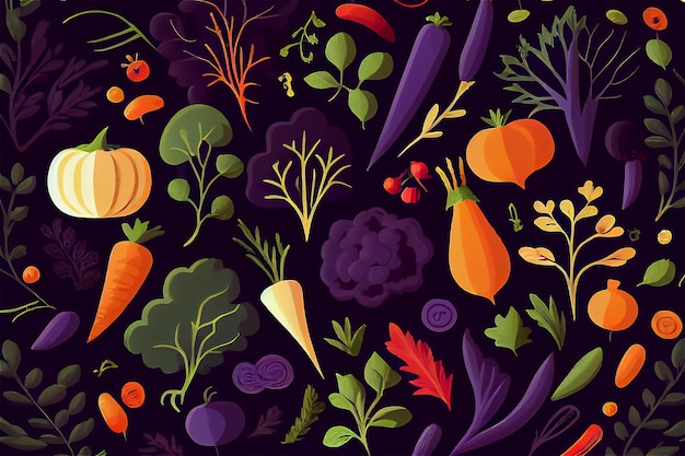 Fondo de comida de ilustración