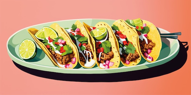 fondo de comida de tacos de carne